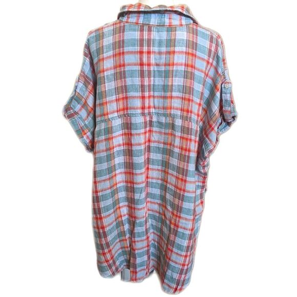 5/$55 American Eagle Outfitters NWT oversized button down plaid blouse S - Picture 3 of 12